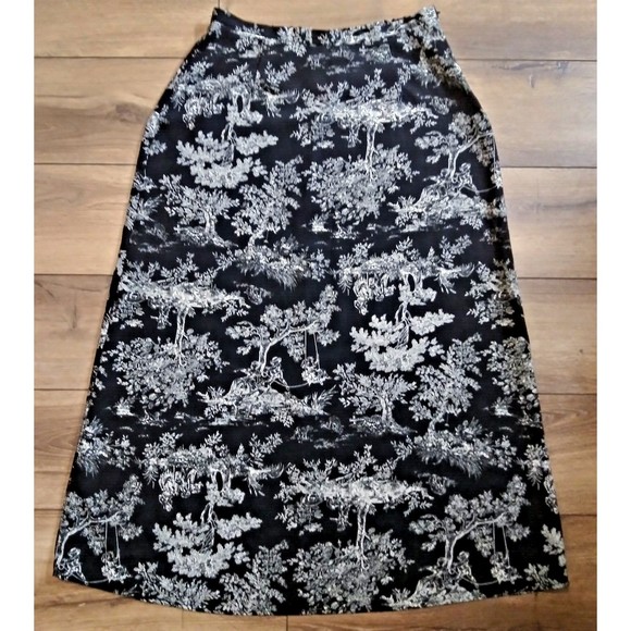 Dresses & Skirts - Vintage Kathie Lee Collection Retro Skirt BoHo Size 12 Bohemian Black Tree Y2K